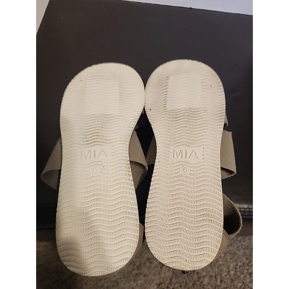 Mia Valuna Elastic Band Sandal Brown Size 6